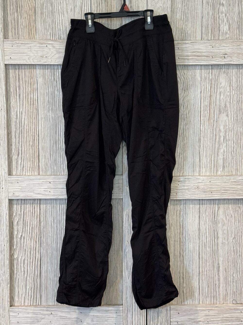The North Face Pants Womens Large Straight Leg Pockets Black Chino Drawstring